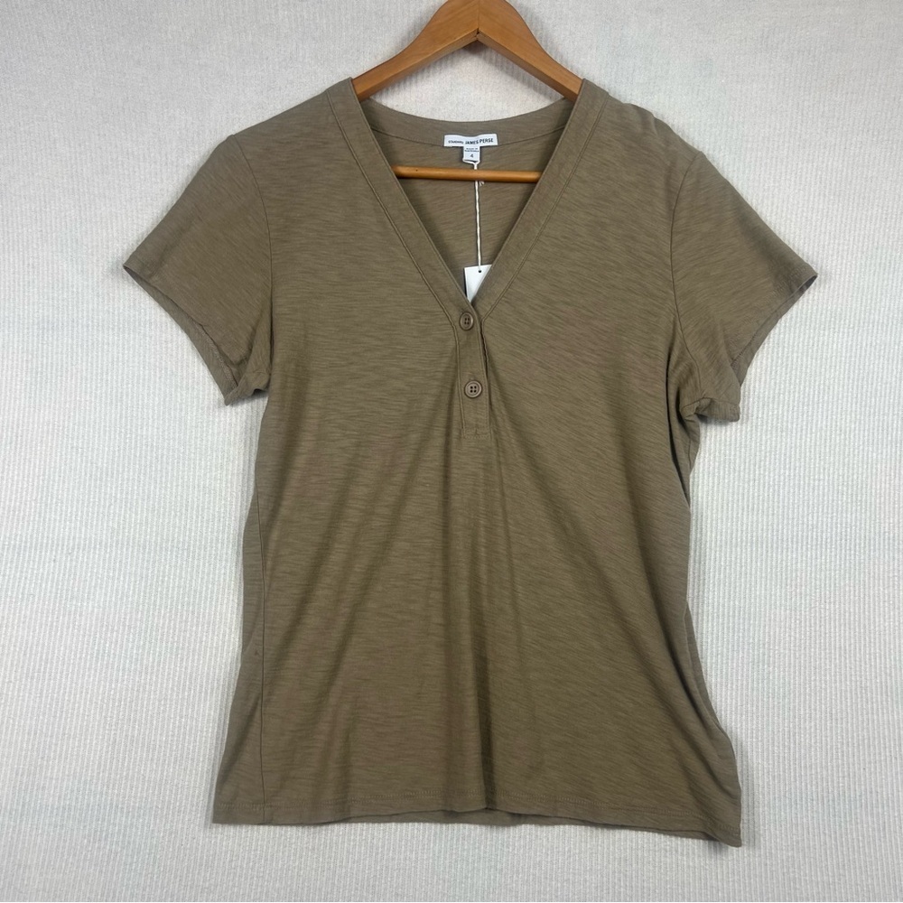 NWT James Perse Henley T-Shirt Size 4 (fits like 12 US) - Picture 3 of 11